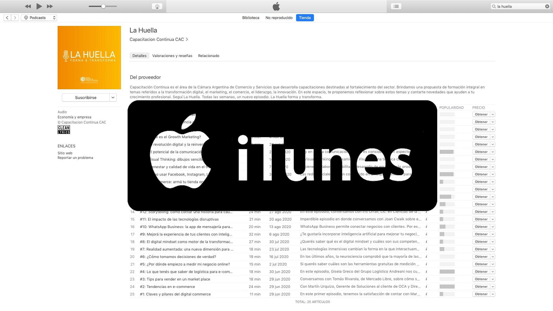 La Huella en Apple Podcast